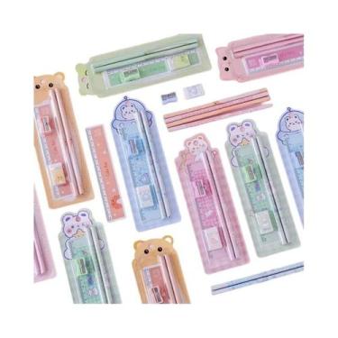 Imagem de Conjunto De Material Escolar Fofo 5 Em 1, Caixa De Presente Com Lápis,