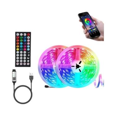 Imagem de Fita De LED RGB 5M-30M 5V Com Controle Bluetooth Para Iluminação De TV