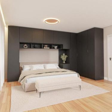 Imagem de Guarda-roupa Modulado de Canto 11 Portas 8 Peças Hera Cabecasa Madeira