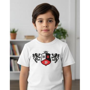 Imagem de Camiseta Infantil Rbd Rebelde Branca Nova Mode 100% Algodão, Branco, 4