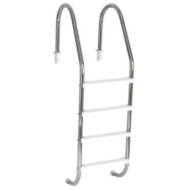 Imagem de Escada para Piscina 2 POL em Aço Inox 4 Degraus Anatômicos em Abs SODRAMAR
