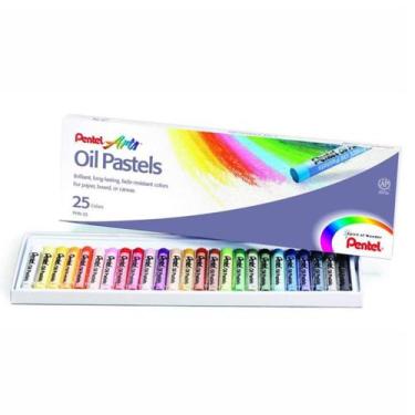Imagem de Giz Pastel Oleoso Pentel Arts 12, 16, 25, 36 e 50 Cores Artístico Maci