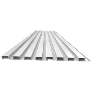 Imagem de Painel Ripado em Placa 100x0,15cm (10,5m²) PVC e 20 Cantoneiras Branco