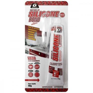 Imagem de Silicone Bond Garin Bisnaga Branca 50G Blister ./ Kit Com 12 Peças