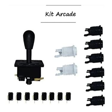 Imagem de Kit Arcade com 8 Botões E 1 Comandos para Fliperama Jukebox ElectroMatic