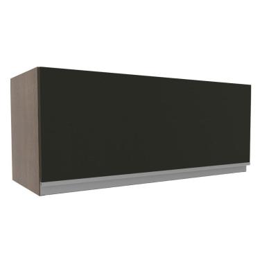 Imagem de Armário Aéreo Madesa Glamy 80 cm 1 Porta - Rustic/Preto