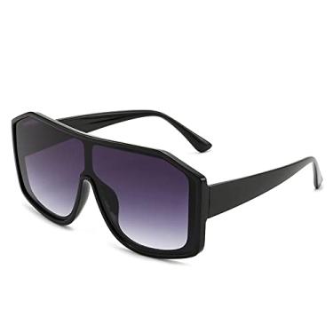 Imagem de Óculos de sol de uma peça de armação grande, óculos de sol poligonais de personalidade, tendência de moda feminina, óculos de sol combinados, 5, tamanho único