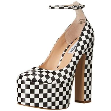 Imagem de Steve Madden Sapato feminino Skyrise, Preto/branco, 7.5
