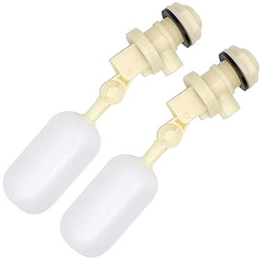 Imagem de ALLRI Pacote com 2 válvulas de flutuação, válvula de esfera flutuante de água estável de 1,27 cm, desligamento para tigela de irrigador automático, umidificador de tanque de alimentação, cavalo, gado,