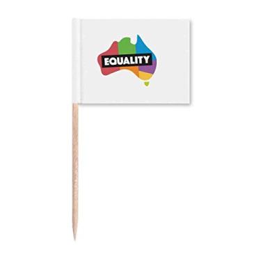 Imagem de Diferença de gênero australiano arco-íris igualdade palito bandeiras marcadoras decoração de festa
