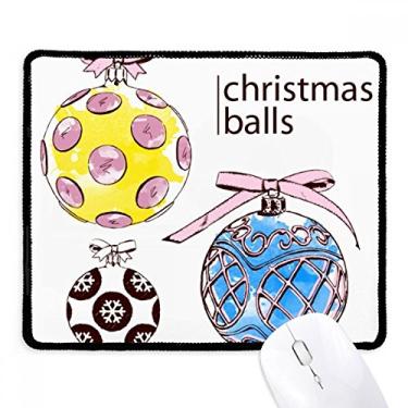 Imagem de Mousepad redondo com estampa de doces Merry Christmas Tapete de borracha para jogos