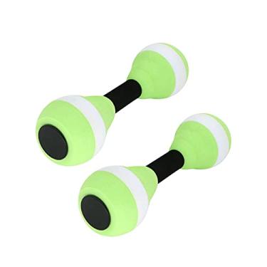 Imagem de Amagogo Halteres de água Halteres de exercícios aquáticos Exercícios de aeróbica aquática Barras de mão Resistência para piscina para crianças, Verde e branco