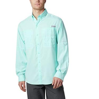 Imagem de (Medium, Gulf Stream) - Columbia Men's PFG Tamiami II Long Sleeve Shirt, UPF 40 Sun Protection, Wicking Fabric