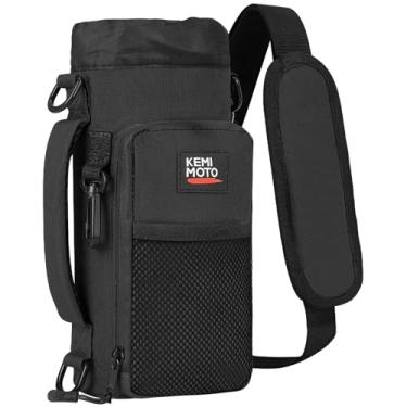 Imagem de KEMIMOTO Bolsa com suporte para garrafa de água, bolsa de água com alça de ombro ajustável, suporte para garrafa de água para caminhadas, acampamento, pesca, compatível com YETI STANLEY SLM 947 ml