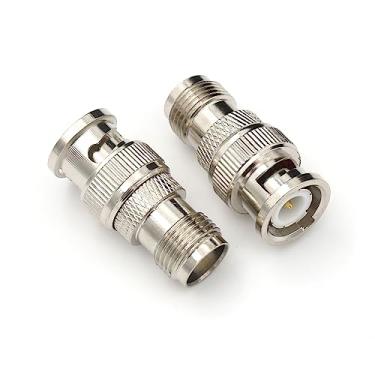 Imagem de ANHAN Conector BNC macho para TNC fêmea - adaptador coaxial RF - ideal para antena, rádio amador, satélite, WiFi - durável, baixa perda, impedância de 50 ohm - contatos banhados a ouro