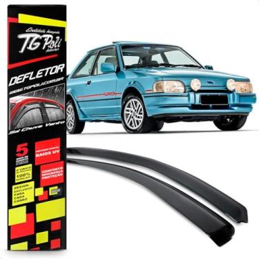 Imagem de Calha Chuva Defletor Escort Europeu 2 Portas 1993 1994 1995 1996 Fumê 100% Acrílico