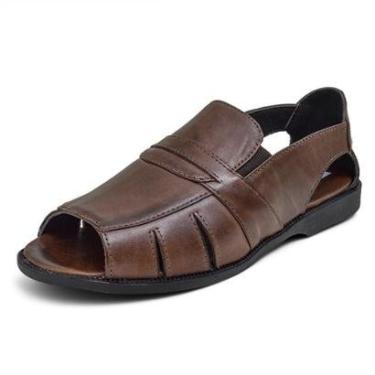 Imagem de Sandália Masculina Salto Baixo Rasteira Casual Ortopédica-Masculino