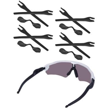 Imagem de Bowyer 4 pares de kits de borracha de substituição compatíveis com óculos de sol Oakley Radar EV Pitch OO9211 / Path OO9208 / Path Asian Fit OO9275 - Preto