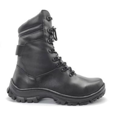 Imagem de Coturno Militar Preto Operacional De Couro Bope 501 Preto (Preto, BR, Adulto, Numérico, 41)