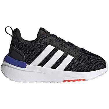 Imagem de adidas Originals Tênis de corrida infantil unissex Fortarun Ac, Tinta preta/branca/sônica, 8 Toddler
