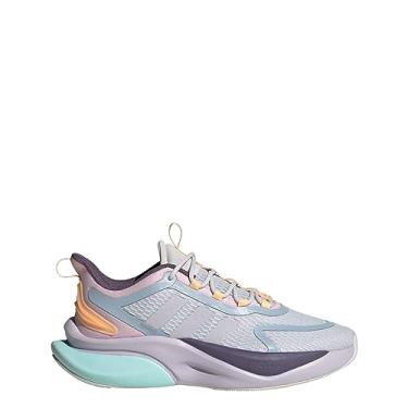 Imagem de adidas Alphabounce feminino, Cinza/Prata Dawn/Semi Flash Aqu, 38