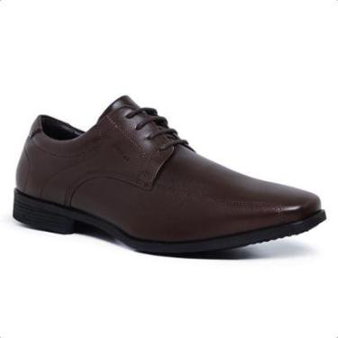 Imagem de Sapato Ferracini Masculino Derby Couro Marrom Sola Borracha 4467281M-Masculino