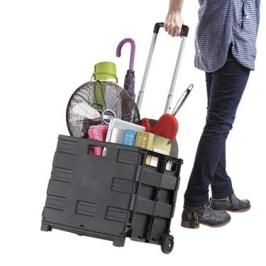 Imagem de Carrinho Multiuso Caixa Organizadora Dobrável Desmontável Compacto - D
