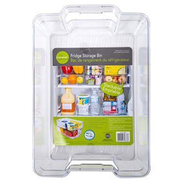 Imagem de CTG, coleção Luciano, cesto de armazenamento de geladeira, 31 x 21 cm, transparente, 21 x 31 cm