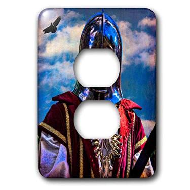 Imagem de 3dRose LLC lsp_123826_6 Homem Máscara de Ferro Cavaleiro Capacete 2 Tomadas Capa de Tomada
