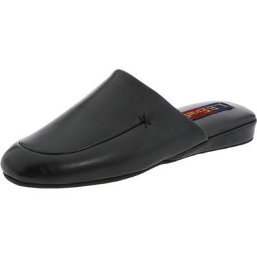 Imagem de L.B. Evans Chinelos masculinos casuais Duke Scuff casuais - Preto, Preto, 43