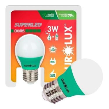 Imagem de Lâmpada Super Led S30 Bolinha 3W Bivolt Colors E27 Rosa - OUROLUX