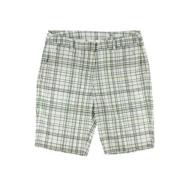 Imagem de Greg Norman Short feminino estampado xadrez moderno, branco, 20