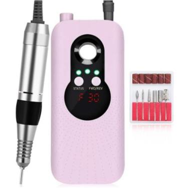 Imagem de Lixa Eletrica unha Lixadeira M6 Portátil 3500rpm Forte Sml - A.R Varie