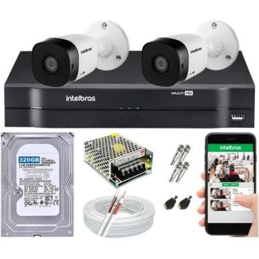 Imagem de Kit Cftv 2 Câmeras Segurança Intelbras Hdcvi E Dvr Mhdx 1104