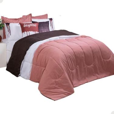 Imagem de Edredom King Colorido Jogo com 7 Peças Dupla Face 400 Fios - Departami