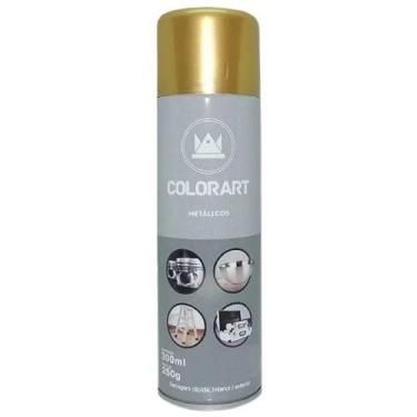 Imagem de Tinta Spray Colorart Metálica Cor Ouro Velho Uso Geral Secagem Rápida 
