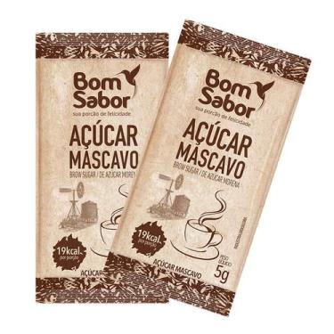 Imagem de Açúcar Mascavo Sache 5gr Bom Sabor  100 Unidades, 150 unidades