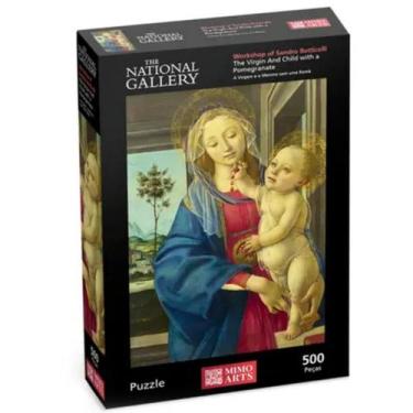 Imagem de Quebra Cabeça Virgem Maria Menino Jesus Arte Botticelli 500P - Mimo, C