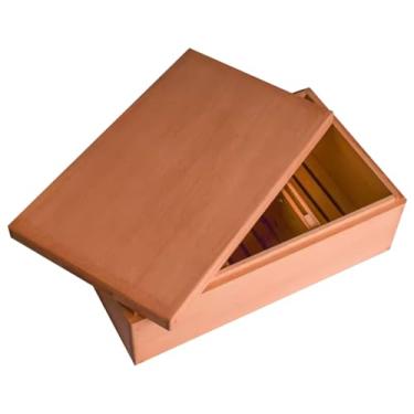 Imagem de Pequeno Caixa de charutos de madeira original,caixa de charutos de mesa para casa,grande capacidade,caixa de armazenamento de madeira de cedro acessórios Feito à mão