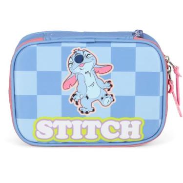 Imagem de Estojo Box, Stitch, Azul, Tecido, Luxcel