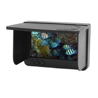 Imagem de Monitor de Câmera de Pesca Subaquática, Tela IPS de 5,0 Polegadas Tela de Exibição de Câmera de Pesca 1500cd, Porta de 3,5 Mm AV Conexão de Vídeo Luz Ajustável Visor de