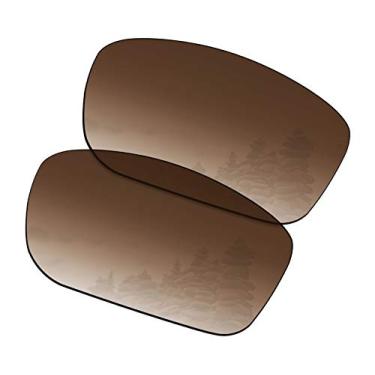 Imagem de SmartVLT Lentes de substituição masculinas para óculos de sol Oakley Mainlink – Mais opções, Marrom dégradé, Tamanho �nico