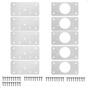 Imagem de Kit 10 Placas Para Reparo De Porta Dobradiça Armário Mdf RTG - GHIZ