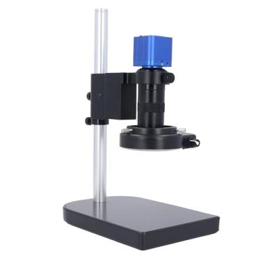 Imagem de Câmera de Microscópio Industrial, Liga de Alumínio, Microscópio Digital Ajustável, Montagem de Microscópio Eletrônico (Plugue dos EUA)