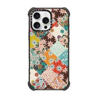 Imagem de CASETiFY Capa Ultra Impact para iPhone 16 Pro Max [Strong Slim / 3,5 m 5X Militray Grade Drop Protection/Compatível com Magsafe] - Patchwork SARILMAK - Preto Transparente