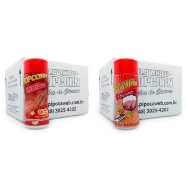 Imagem de Temperos Para Pipoca Cx 24 Un - Churrasco E Presunto - Flavored Popcor