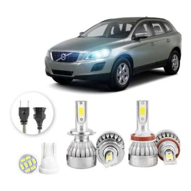 Imagem de Kit Lampadas Led Volvo Xc60 2009 A 2013 H7 H9 20000lm - V10, Branco