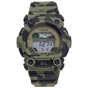 Imagem de Relógio Infantil Menino Tuguir Digital TG30349 Verde Camuflado