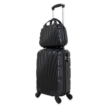 Imagem de Mala de bordo preta PP com Frasqueira Dizy Swiss Move