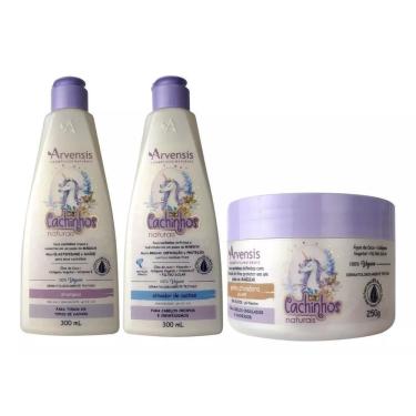 Imagem de Kit Arvensis Cachinhos Shampoo Ativador Crespo Geleia Suave